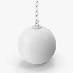 White Wrecking Ball 3D model