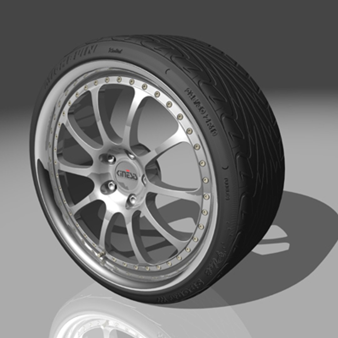 Kinesis K19r Wheel Tires 3d Model