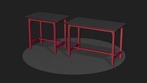 3D Two industrial tables model