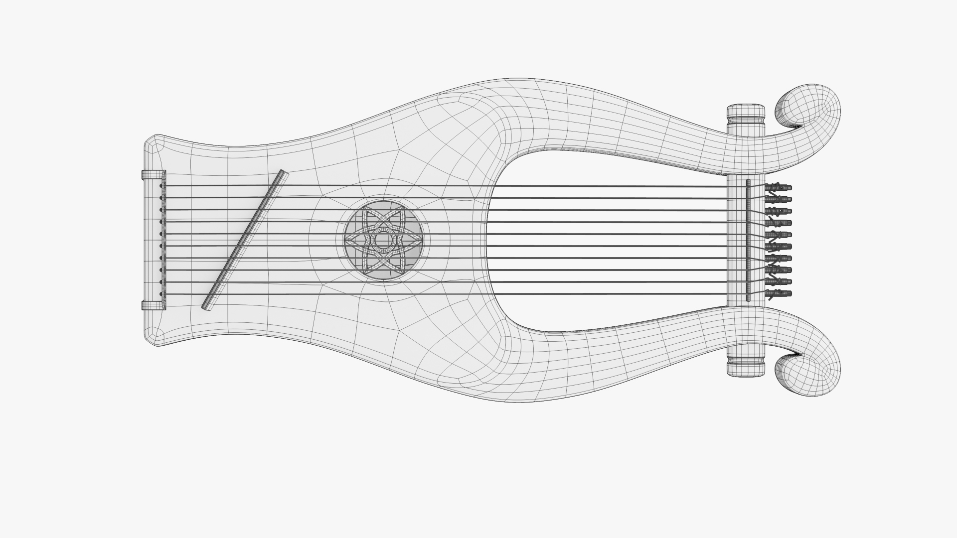 Hebrew Lyre Kinnor 3D TurboSquid 2236516