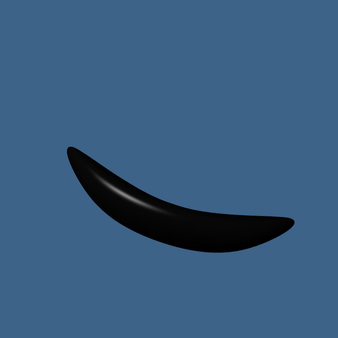 paintbrush style mustache 3d obj