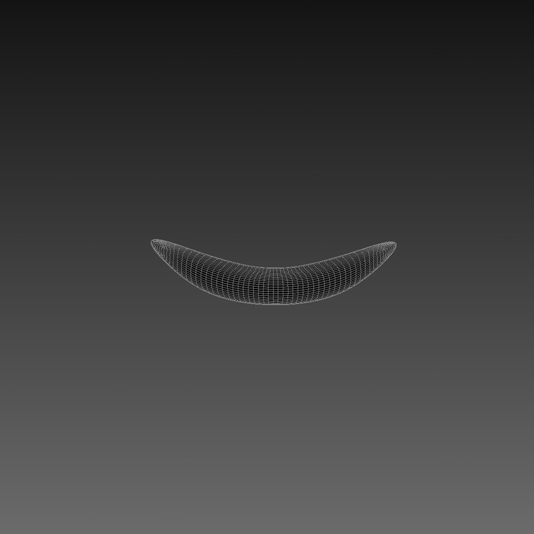 paintbrush style mustache 3d obj