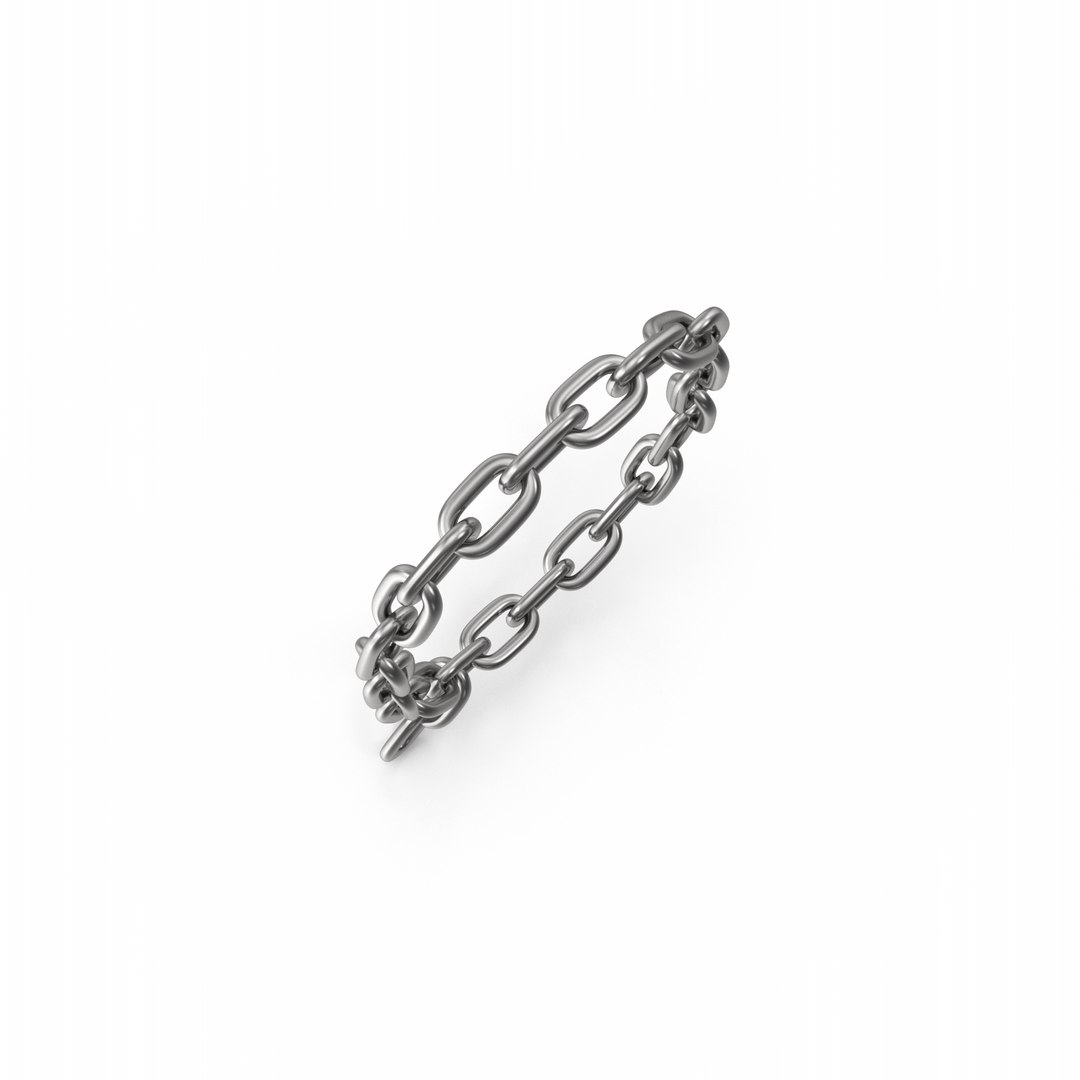 3D Model Silver Chain Letter Q - TurboSquid 2024686