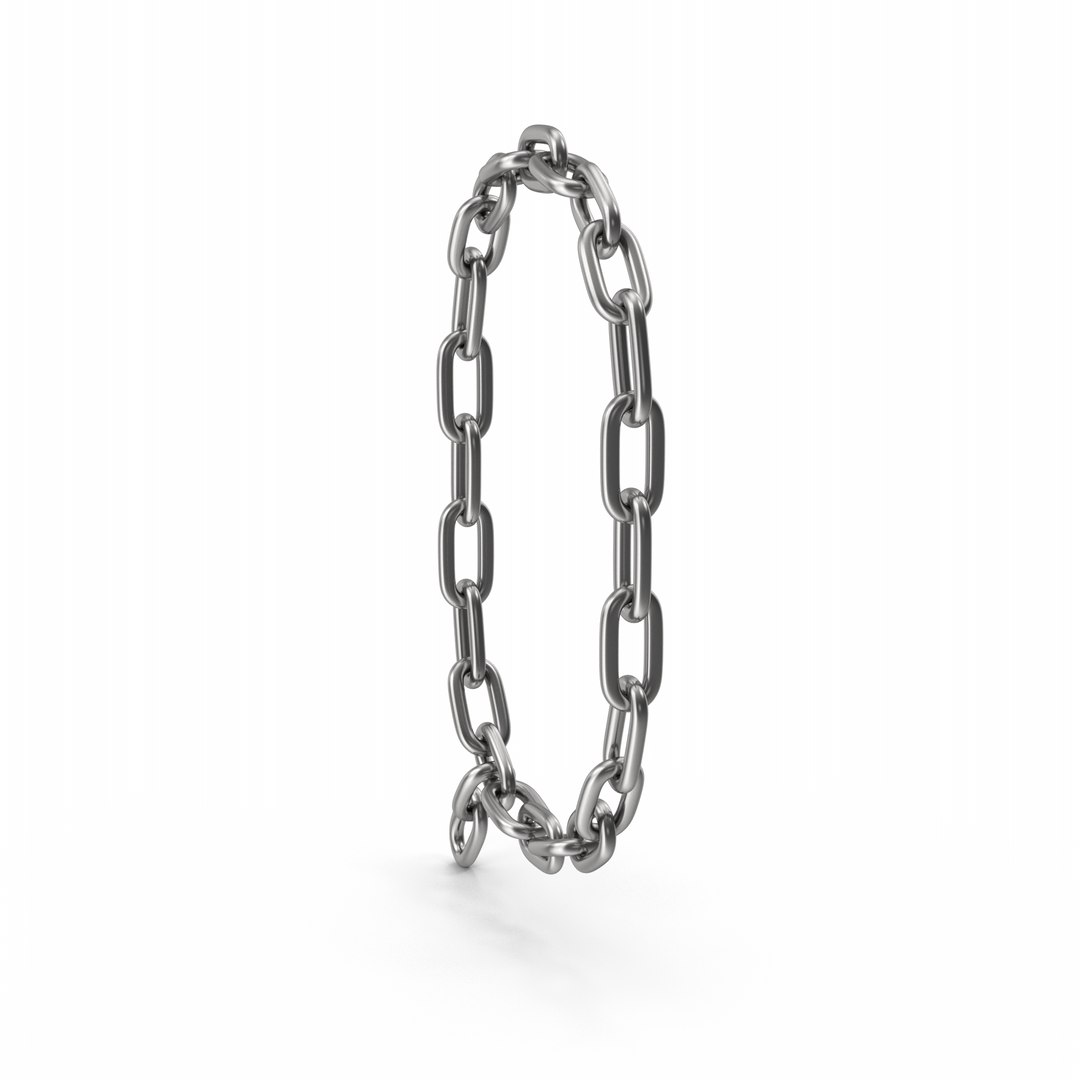 3D Model Silver Chain Letter Q - TurboSquid 2024686