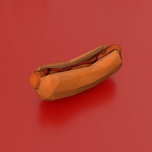 Low Poly Hot Dog