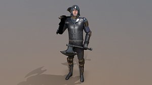 knight male character 3D model