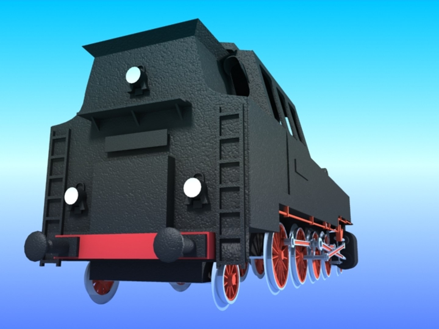 3d Old Steam Locomotive Br-86 Model