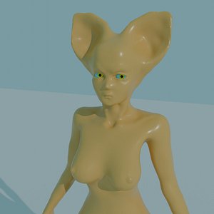Alien eared woman 3D