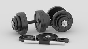 Gym Dumbbell 3D model