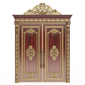 3D model Carved Door Classic 01401 Wood