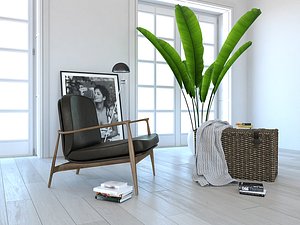 furniture set armchair 3D model