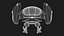 Robot de drone SciFi en vol stationnaire