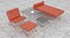 Juego completo Knoll Orange Leather Barcelona