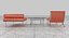 Juego completo Knoll Orange Leather Barcelona