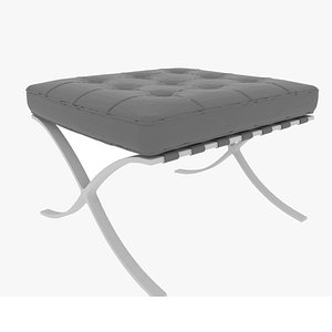barca style ottoman chair 3D model