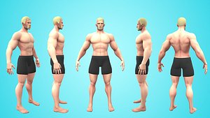 Rognek - Male Base Mesh - Cartoon Character 3D