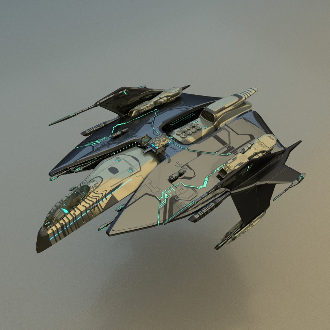 spacecraft fighter 3d model