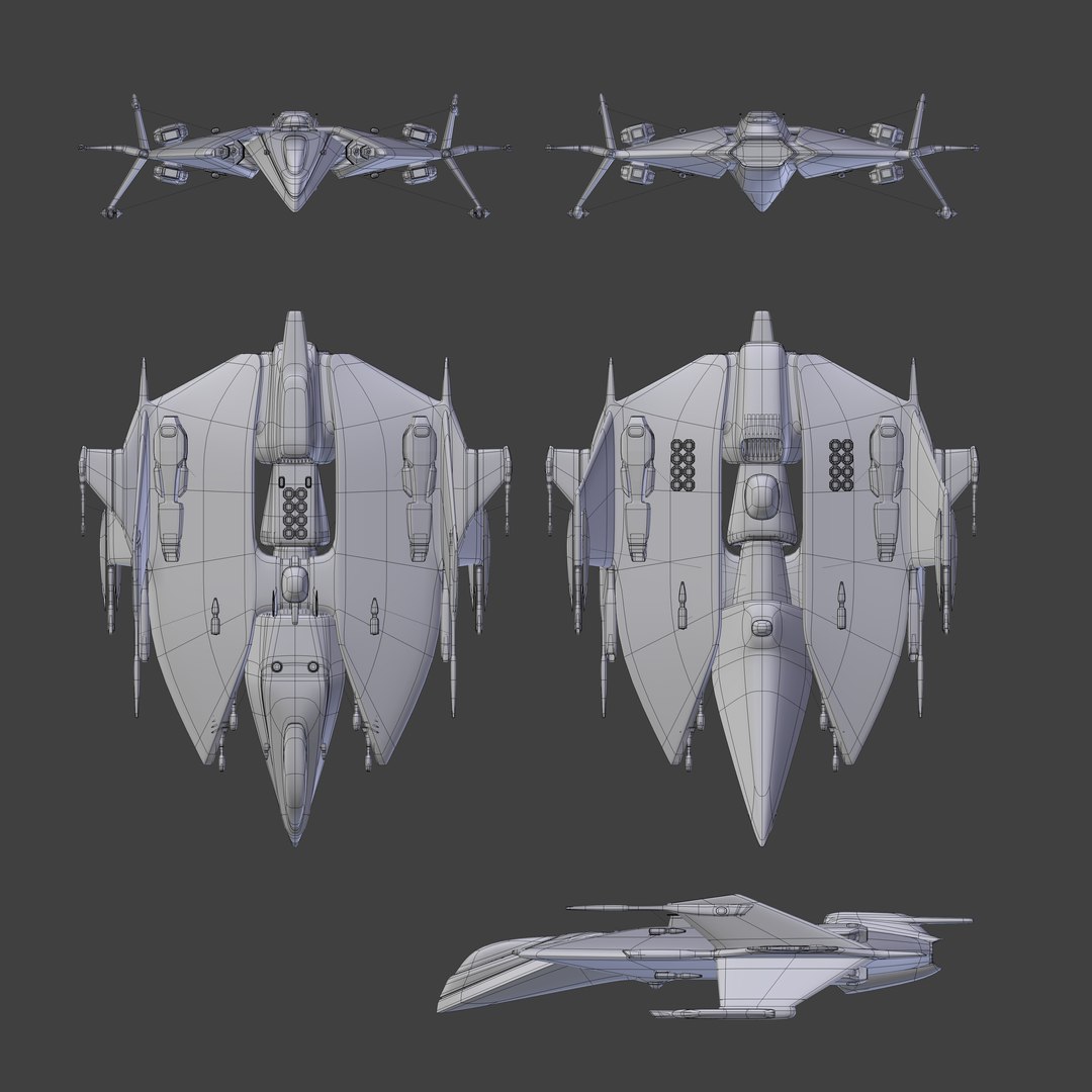 spacecraft fighter 3d model