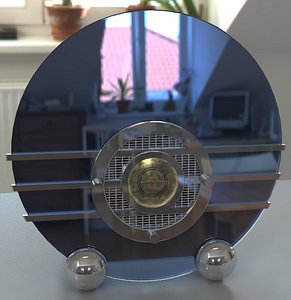 sparton bluebird radio art deco 3d model