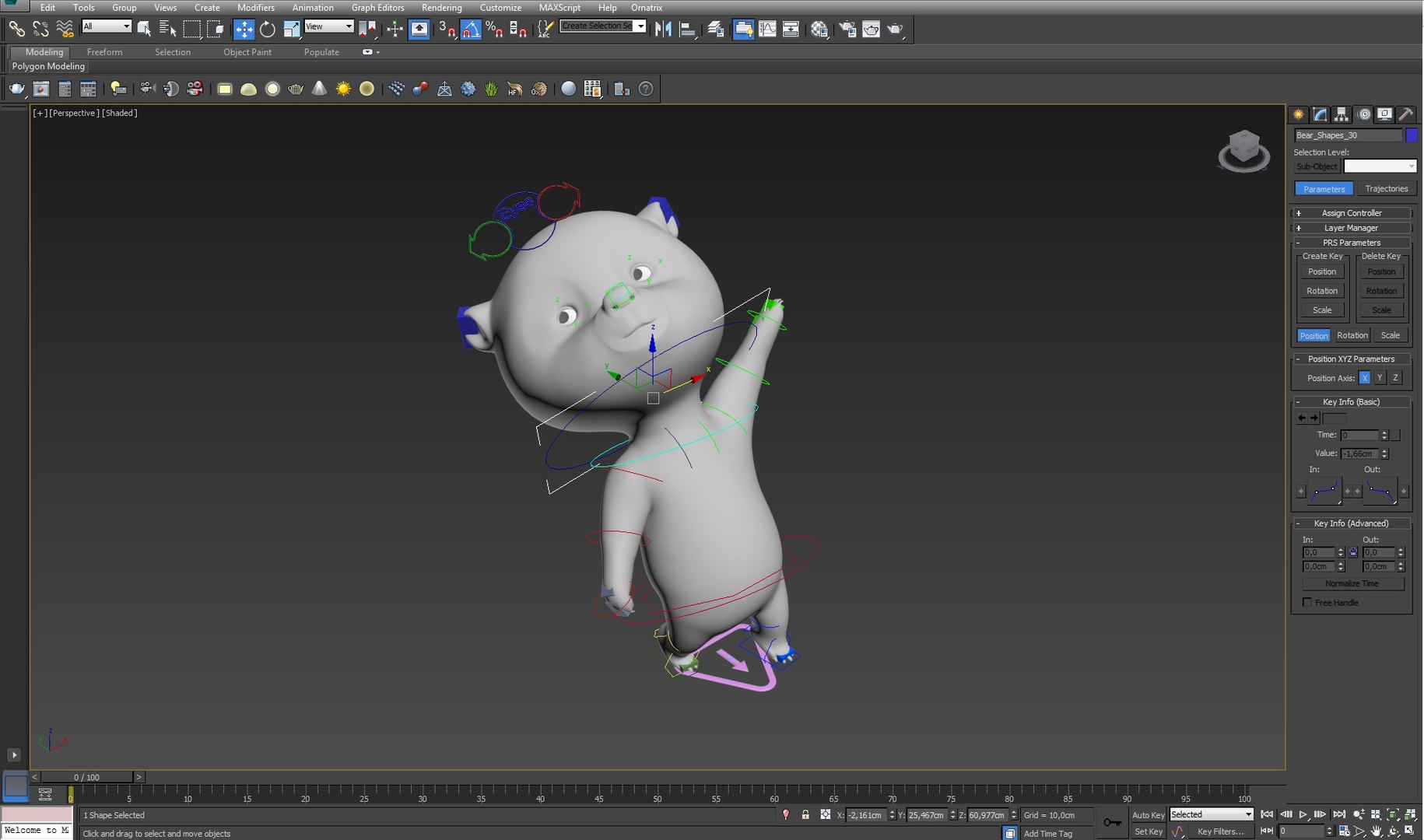 Max Rigged Cartoon Bear Character