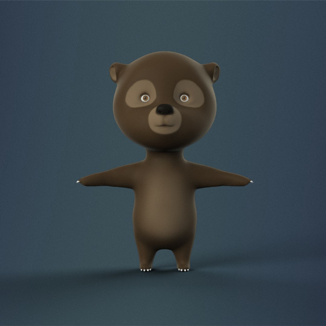 Max Rigged Cartoon Bear Character