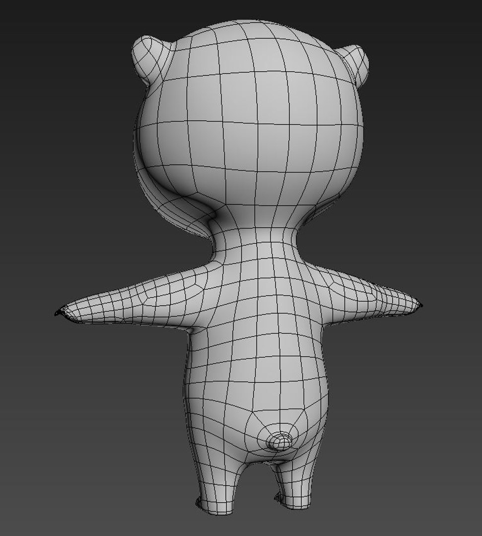 Max Rigged Cartoon Bear Character