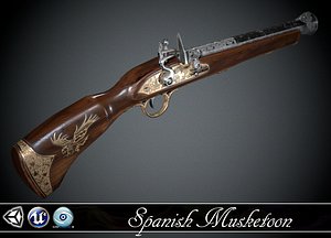 flintlock spanish 3d model