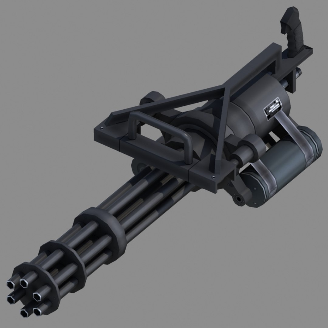 3d Gun Chaingun Model