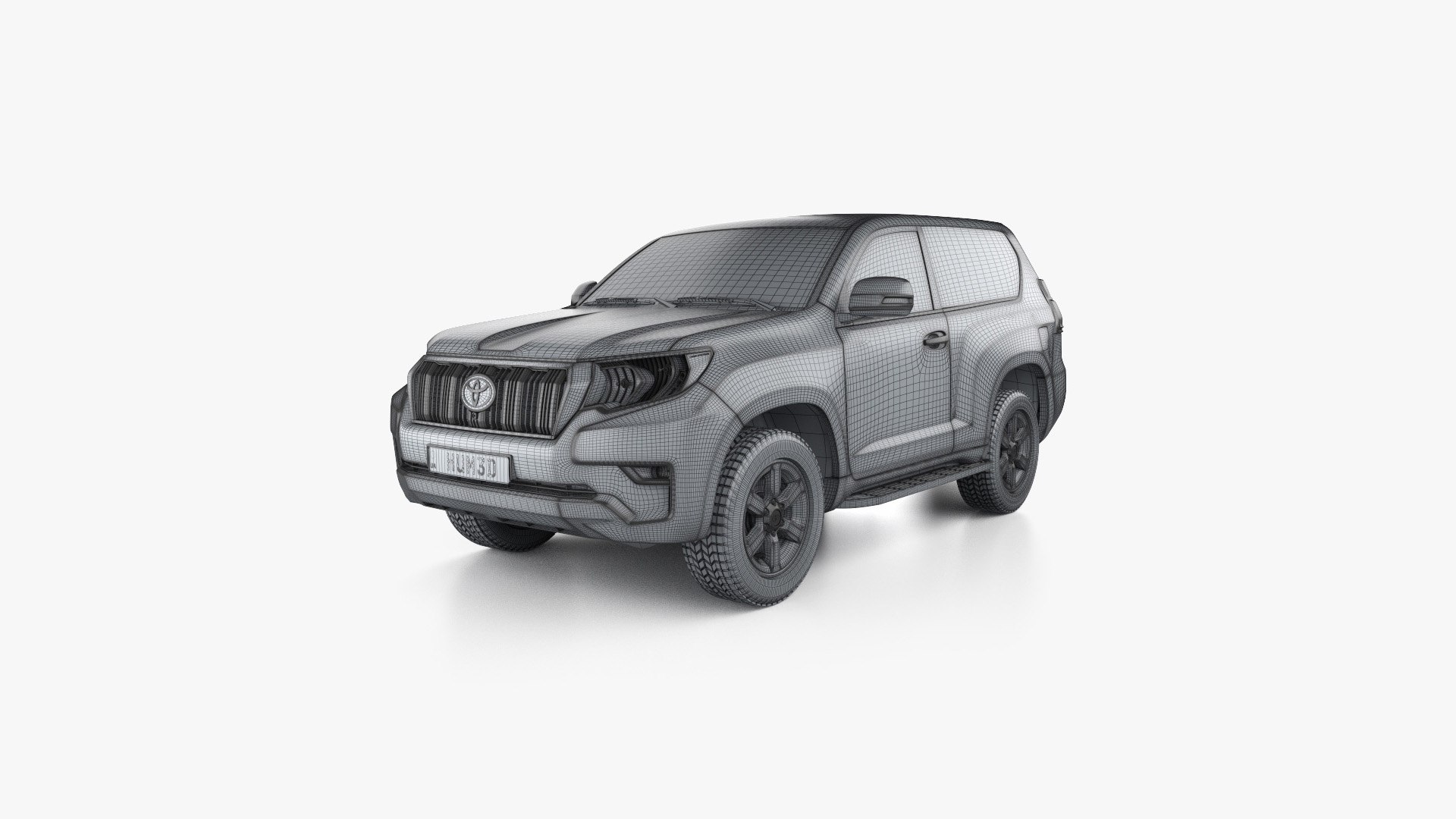 Toyota Land Cruiser Prado 3-door 2017 3D model - TurboSquid 2012068