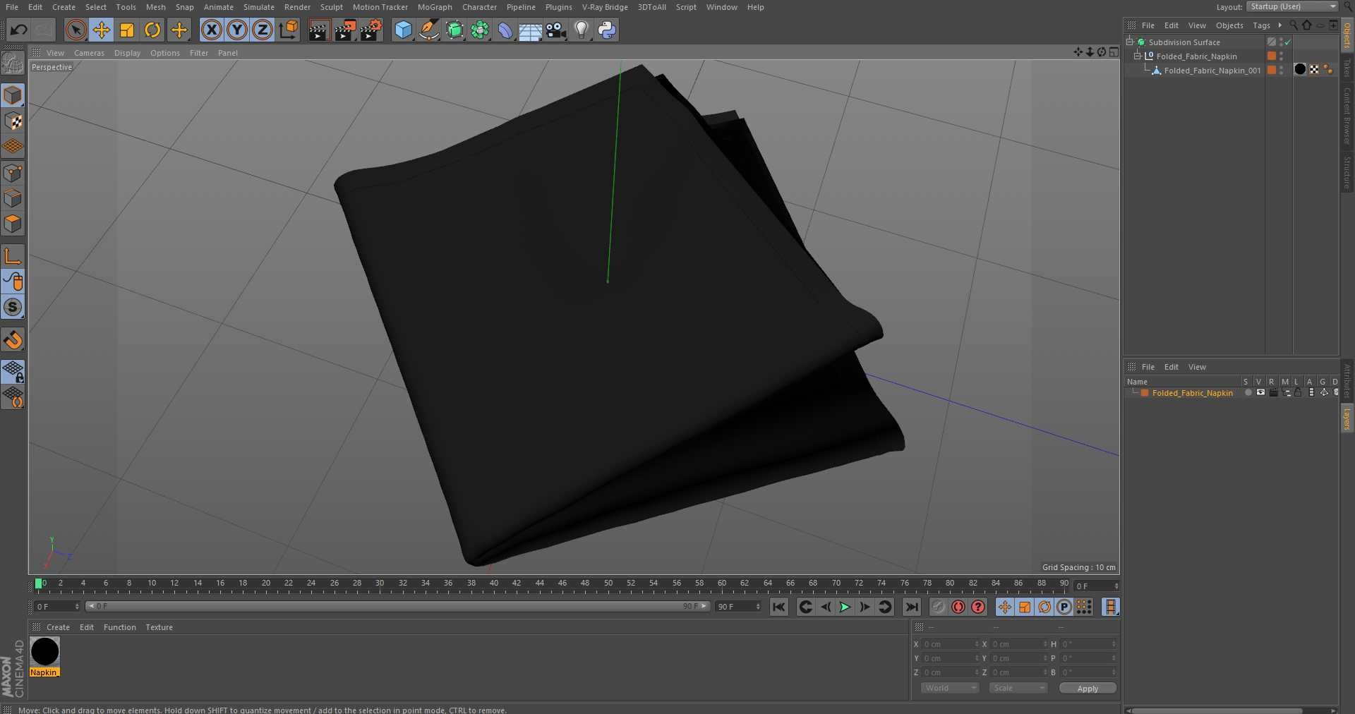 3D Folded Fabric Napkin - TurboSquid 2248513