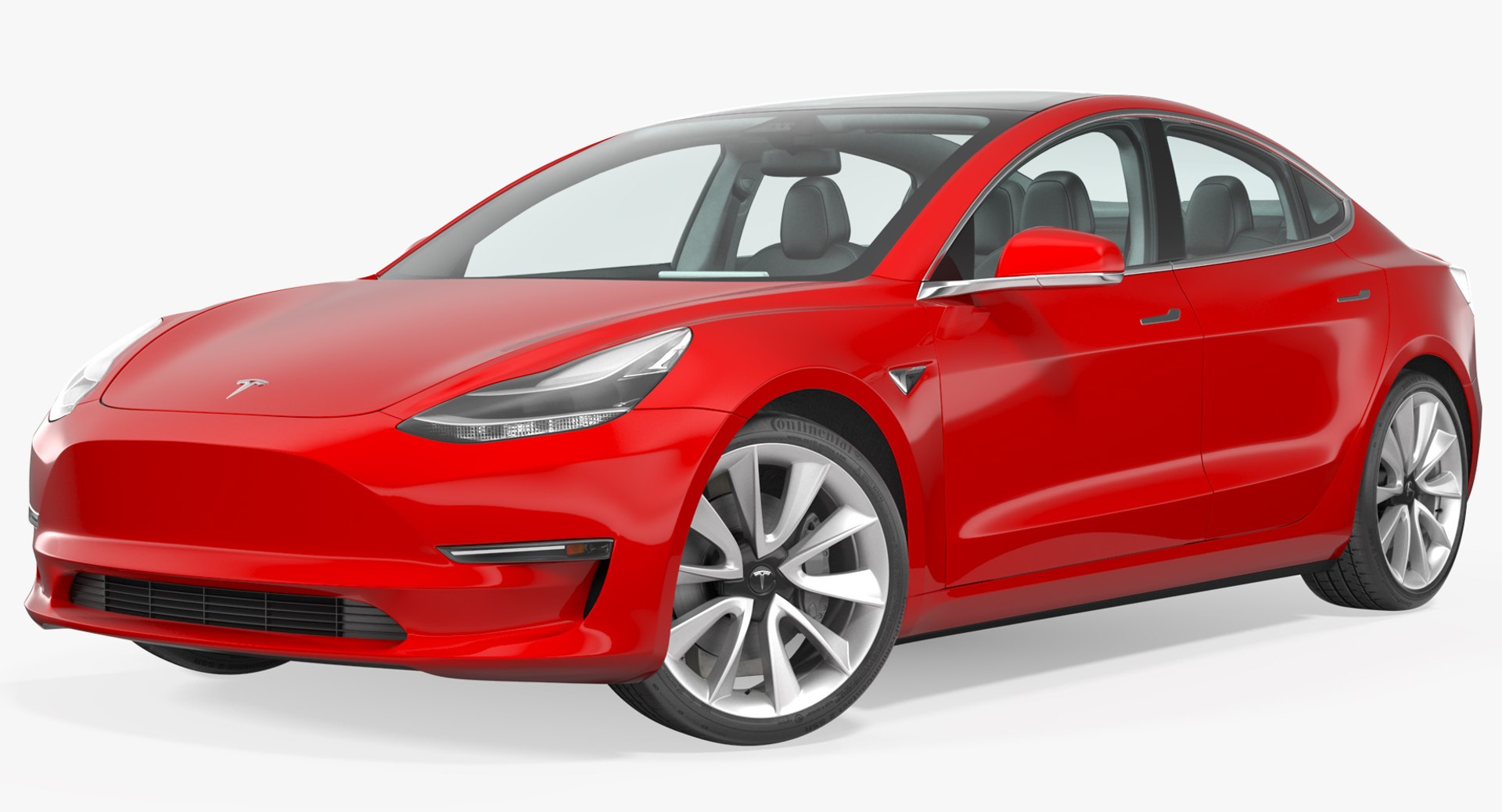 Tesla Model 3 Rigged 3D model preview