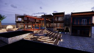 Modern Luxury Villa - Full Revit Project RVT - Fully Furnished - BIM LOD 300