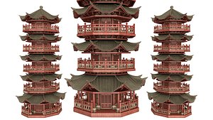 3D Chinese Pagoda model