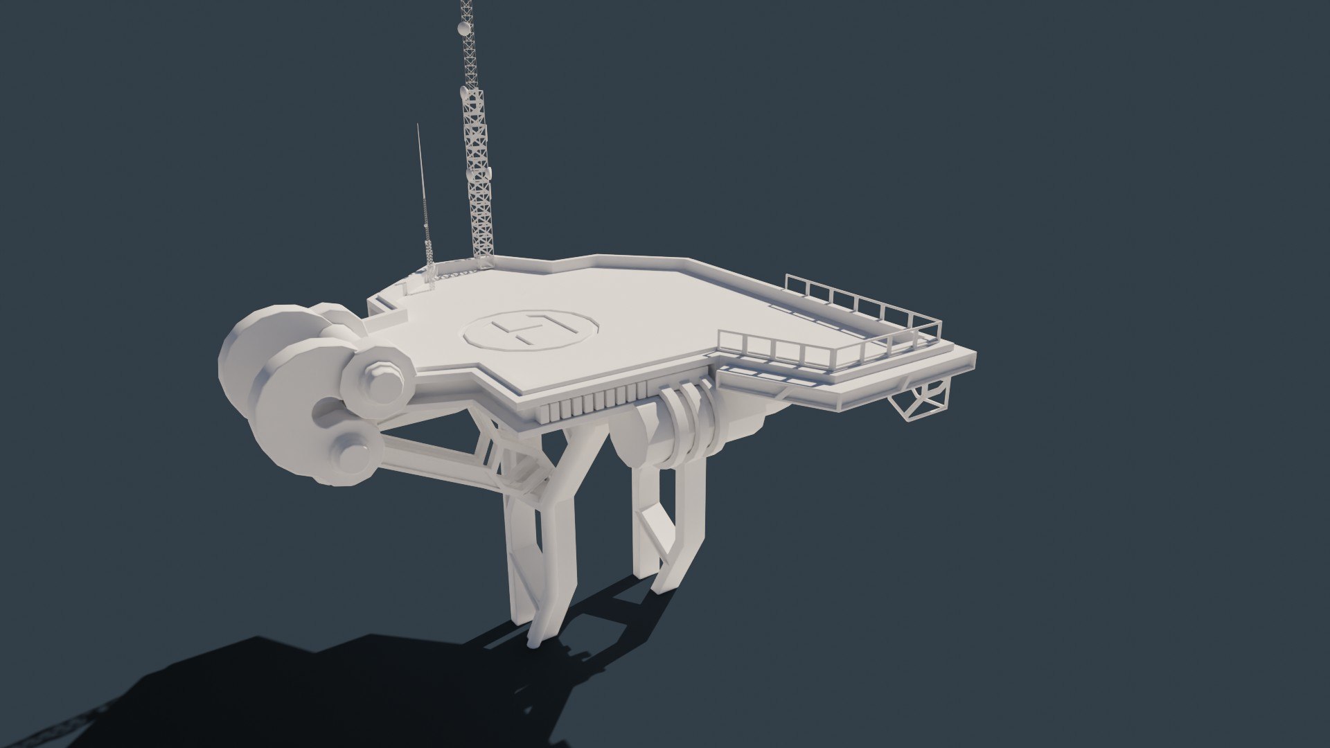 3D Futuristic Oil Rig Structure Model - TurboSquid 1956694