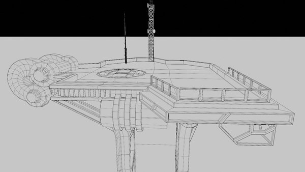 3D futuristic oil rig structure model - TurboSquid 1956694