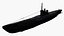 Sottomarino U-Boat VII C Low Poly