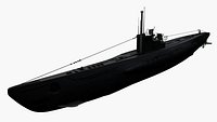 U-Boat VII C submarine Low Poly