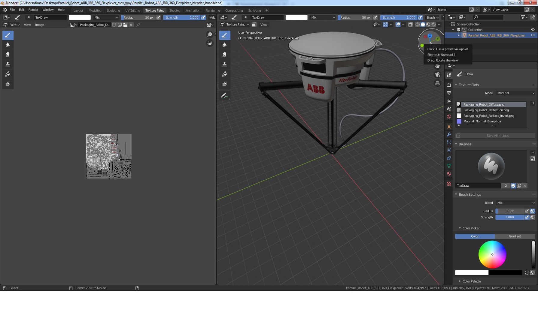 3D parallel robot abb irb model https://p.turbosquid.com/ts-thumb/BQ/dveteV/DP4ITbJu/parallelrobotabbirb360flexpickerc4dmodel030/jpg/1594078875/1920x1080/fit_q87/5ed412e6250979c13d6ccf1ece4412fd20017244/parallelrobotabbirb360flexpickerc4dmodel030.jpg