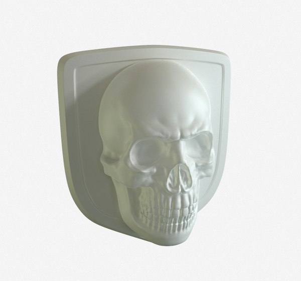 3D printable skull logo