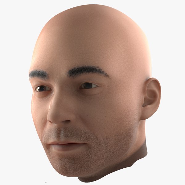 3d male head 3 modeled