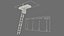 Metal Attic Ladder Rigged