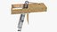 Metal Attic Ladder Rigged