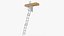 Metal Attic Ladder Rigged
