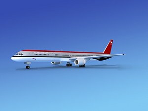 3d model of airline boeing 757 757-300