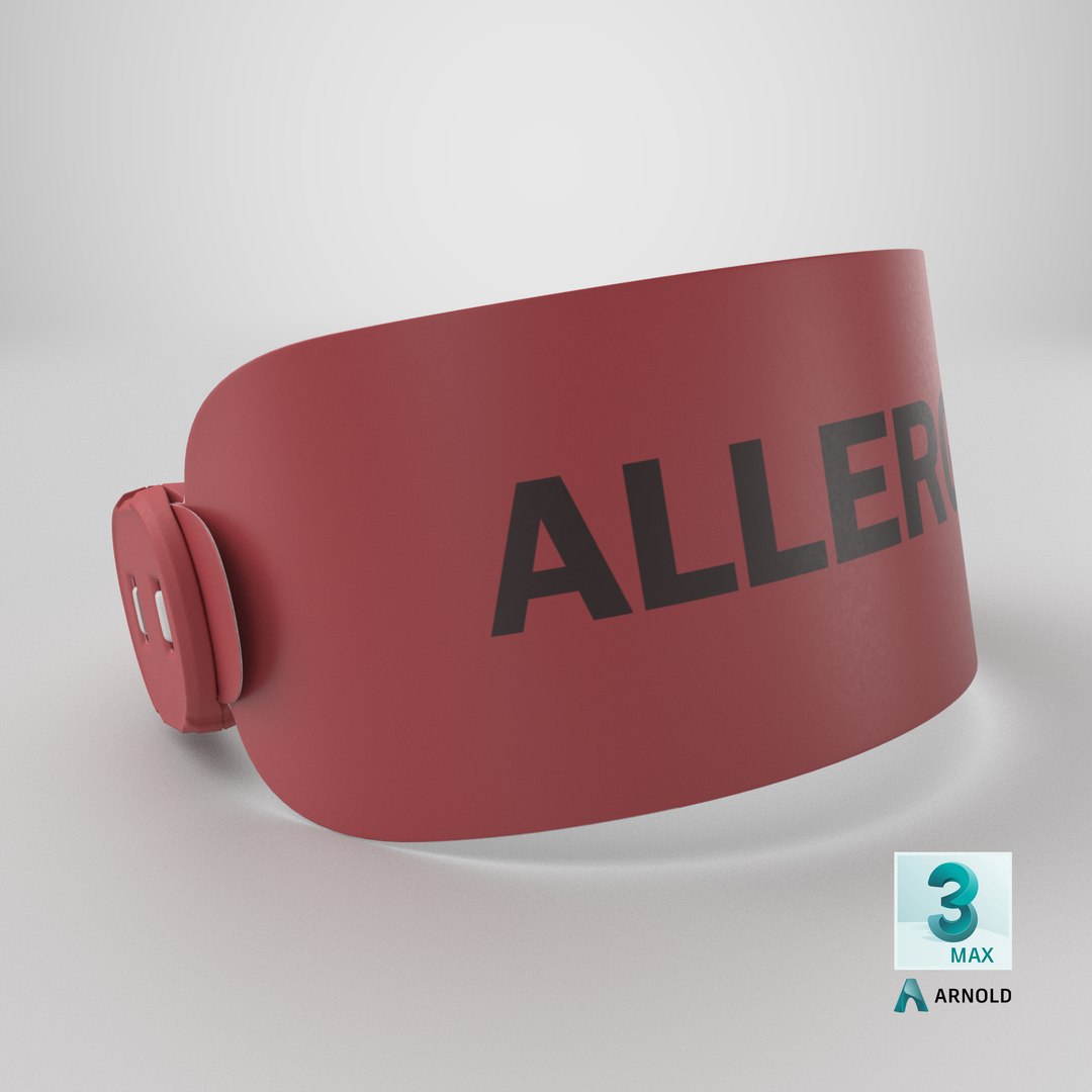 3D Medical Allergy Alert Wristband model https://p.turbosquid.com/ts-thumb/BQ/sNqZLA/BQ/stemcell_max_arnold_render/png/1783711139/1920x1080/fit_q87/a6b544d1ba09e3220449b1c1b2b23c91ea4523e0/stemcell_max_arnold_render.jpg