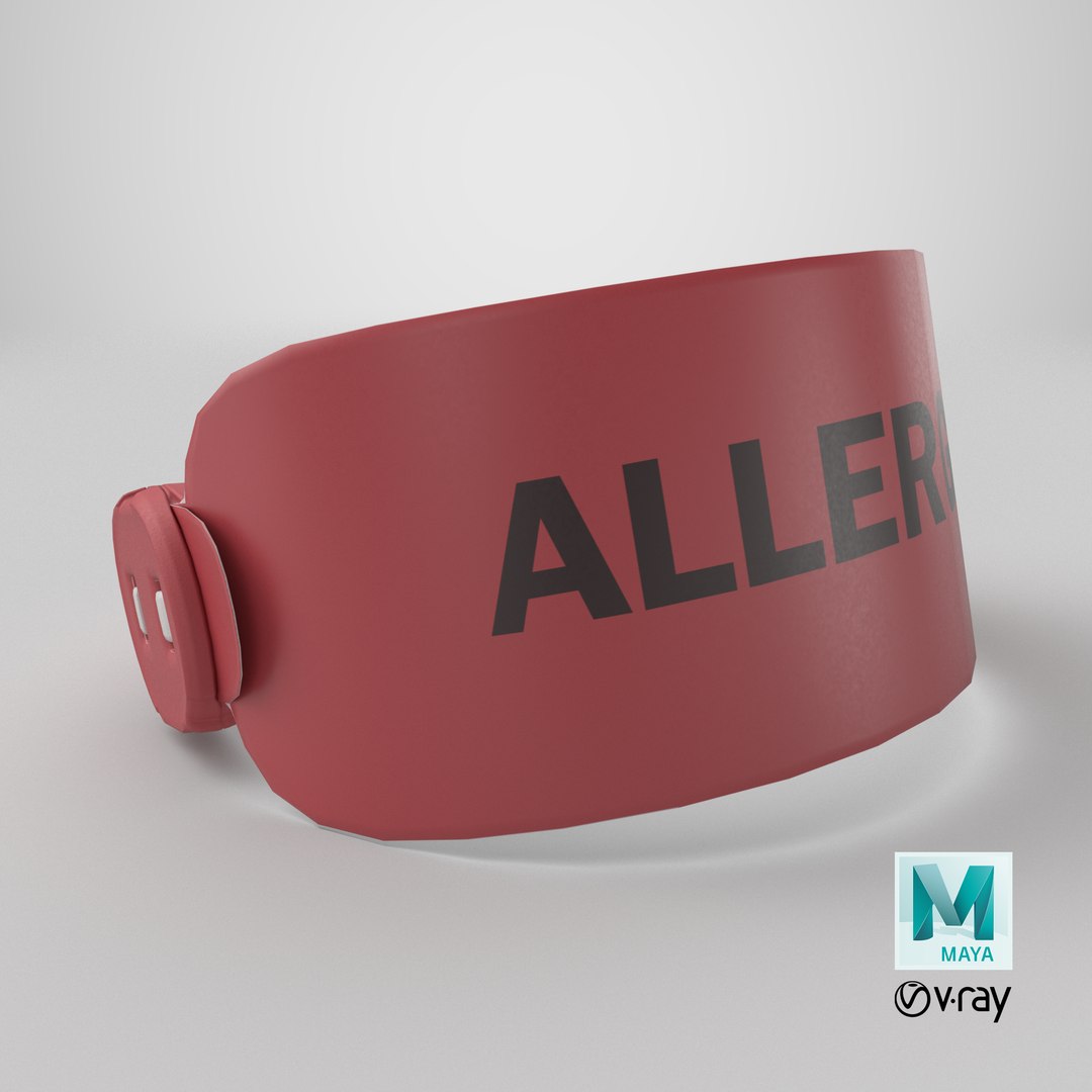 3D Medical Allergy Alert Wristband model https://p.turbosquid.com/ts-thumb/BQ/sNqZLA/Se/stemcell_maya_vray_render/png/1783711133/1920x1080/fit_q87/0e6db7ef40bd85c1c5fe827c53b9608c9ca2164d/stemcell_maya_vray_render.jpg