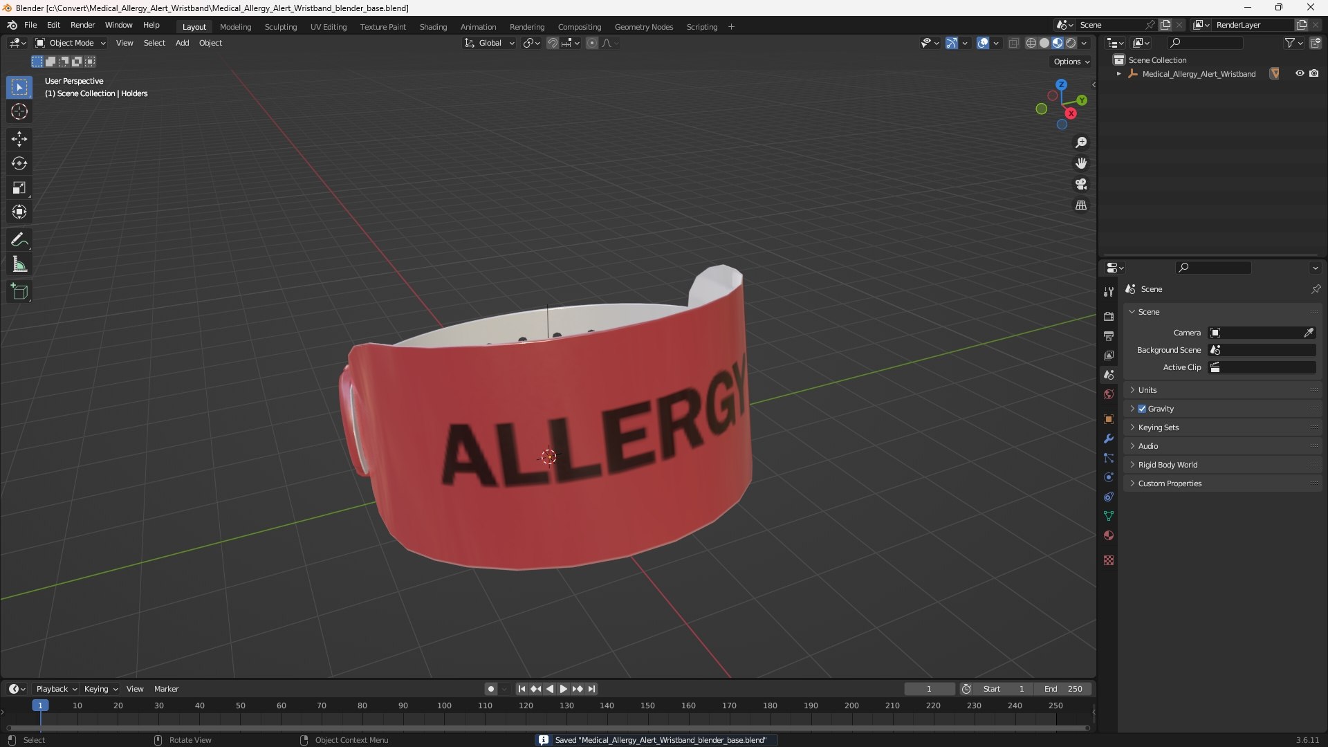 3D Medical Allergy Alert Wristband model https://p.turbosquid.com/ts-thumb/BQ/sNqZLA/l1/medical_allergy_alert_wristband_1001/jpg/1759294282/1920x1080/fit_q87/319c5fc76caa121ebdfbbad5c74fc61568760029/medical_allergy_alert_wristband_1001.jpg