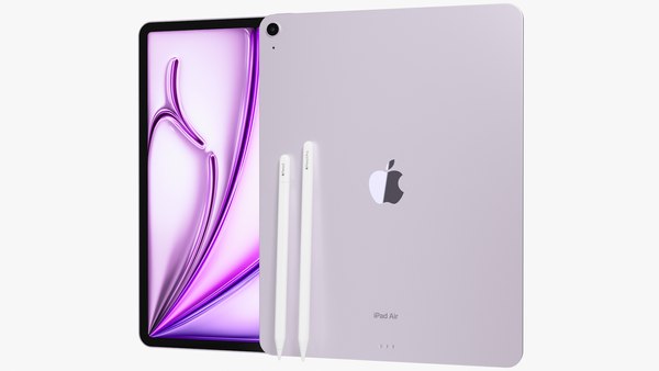 Apple iPad Air 13 2024 6ª geração WiFi e celular com lápis roxo