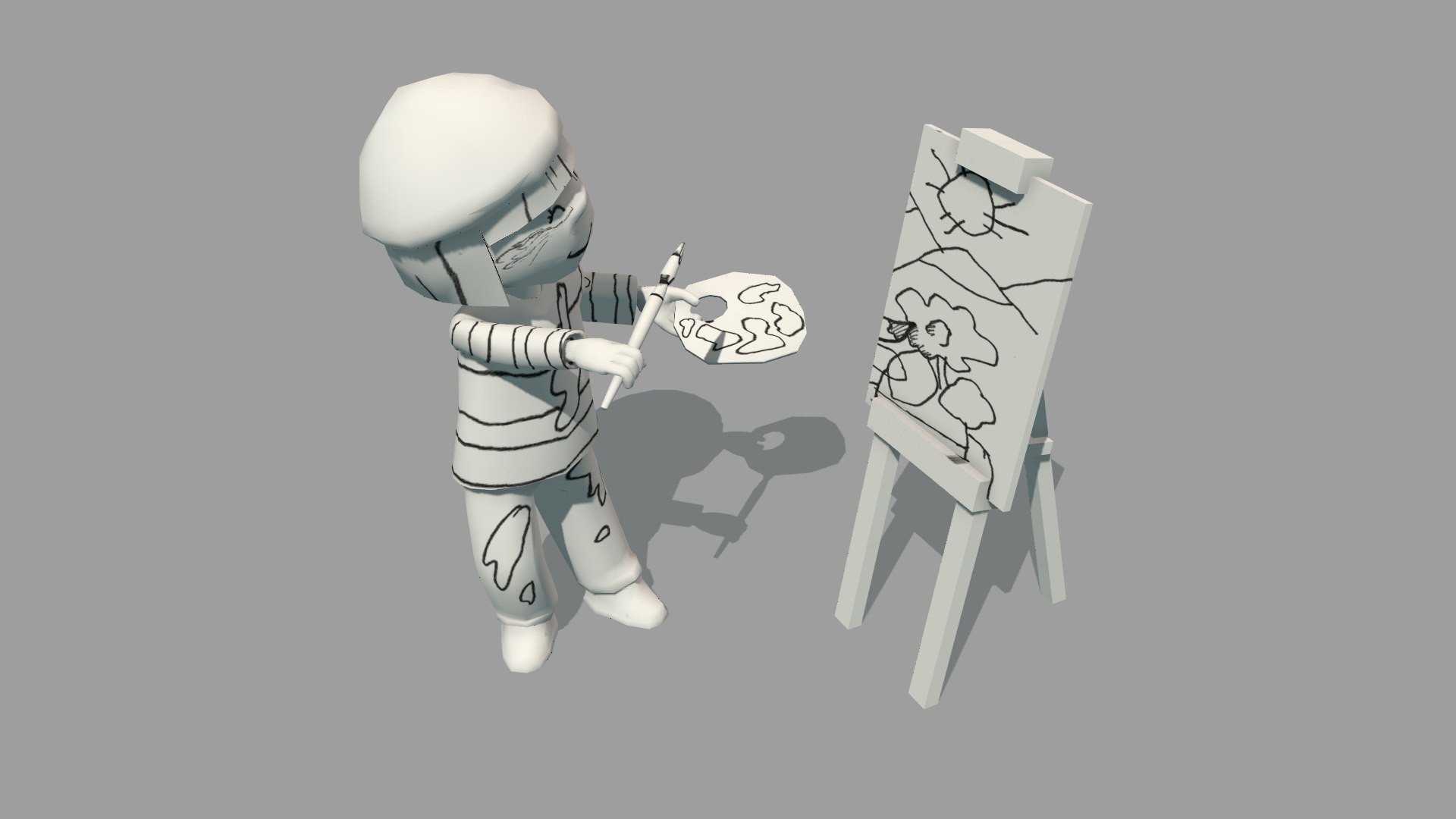 3D painter model - TurboSquid 1686753
