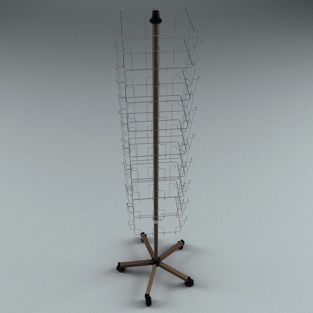 postcard rack 3d model